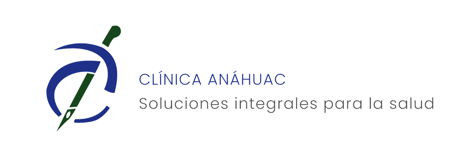 Logo Clínica Anahuac con texto soluciones integrales para la salud